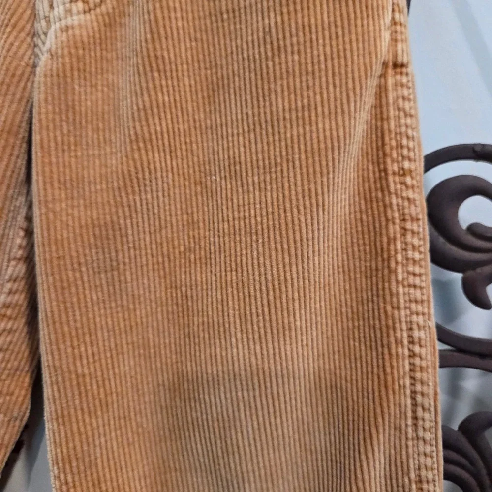 Vintage Wear Me Corduroy Pants Girls 5 High Waisted Tan Wide Leg Pink Trim